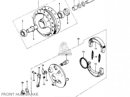 FRONT HUB/BRAKE - KD80-A2 KD80 1976