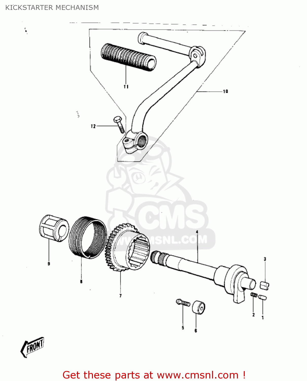 KICKSTARTER MECHANISM KD80 KD80 1975