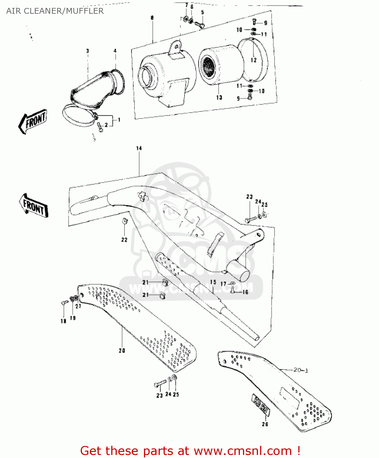 AIR CLEANER/MUFFLER KD80 KD80 1975
