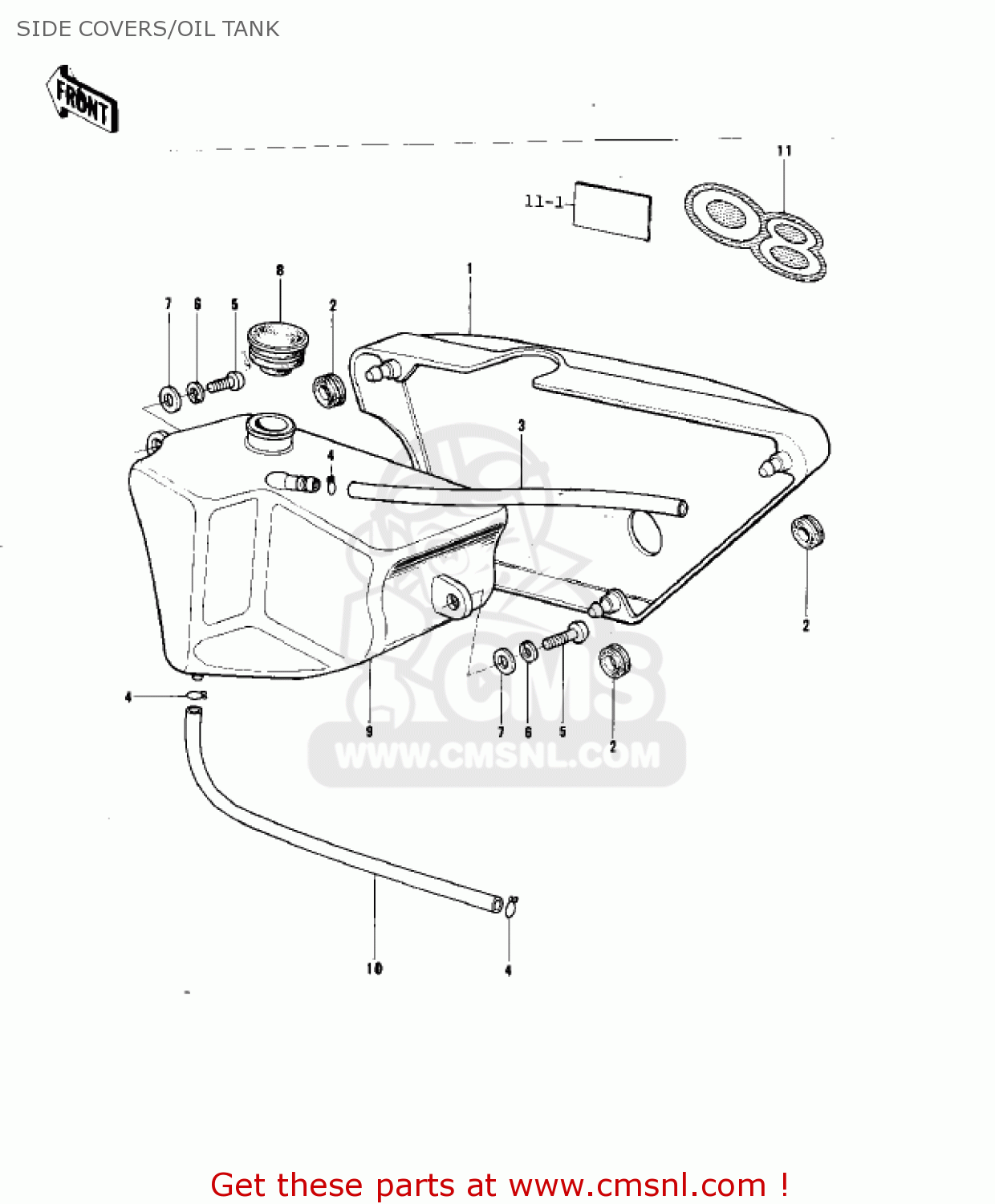 SIDE COVERS/OIL TANK KD80 KD80 1975