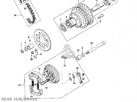 REAR HUB/BRAKE - KD80 KD80 1975
