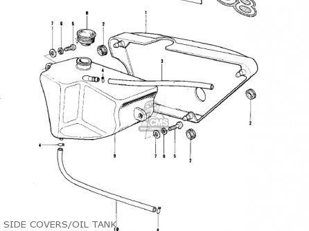 SIDE COVERS/OIL TANK - KD80 KD80 1975