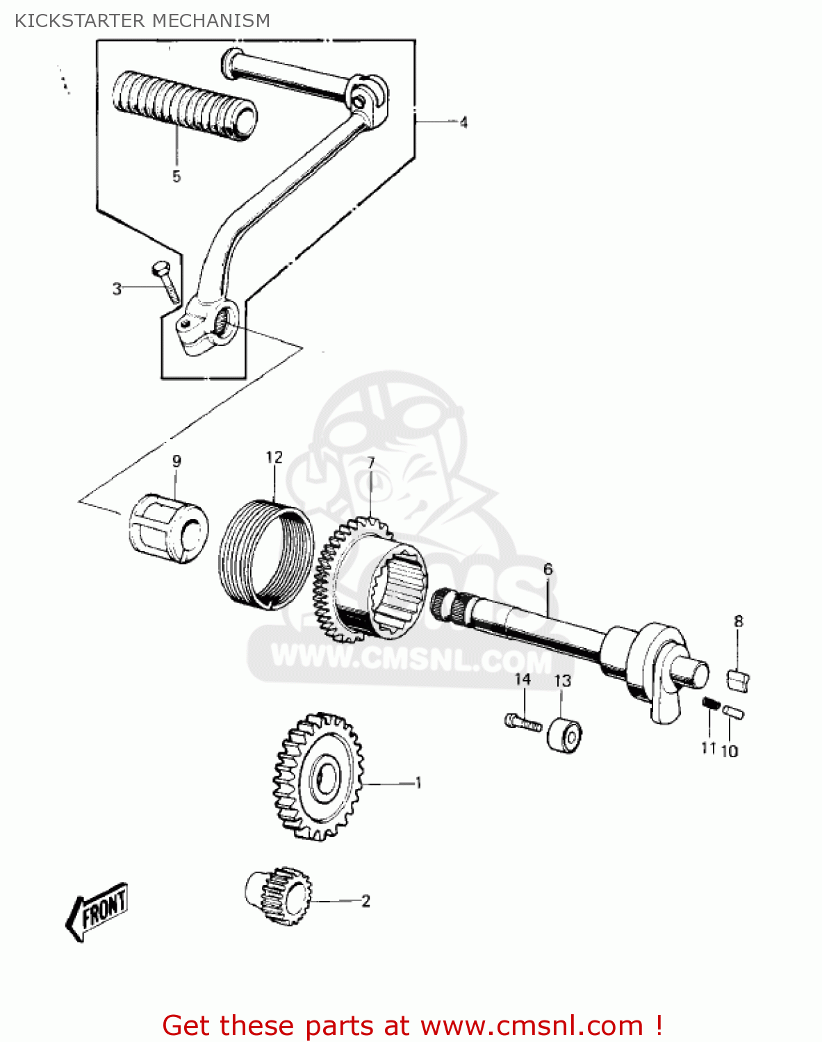 KICKSTARTER MECHANISM KD80-M1 KD80 1980