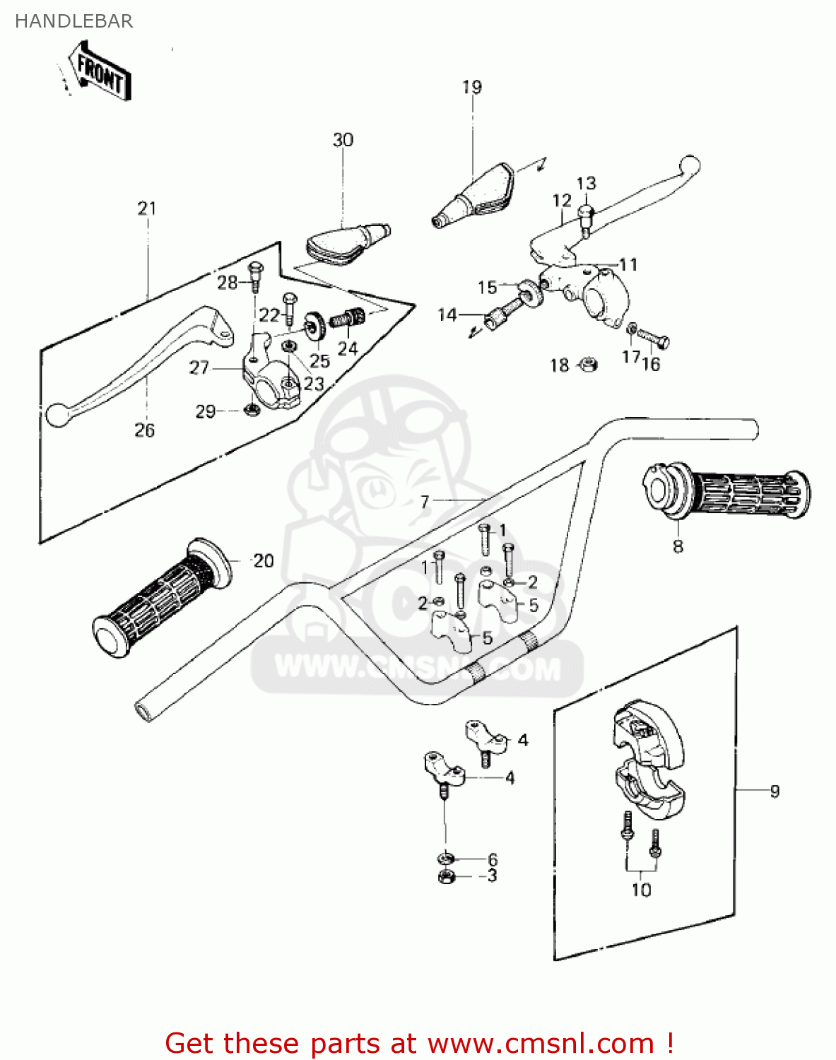 HANDLEBAR KD80-M1 KD80 1980