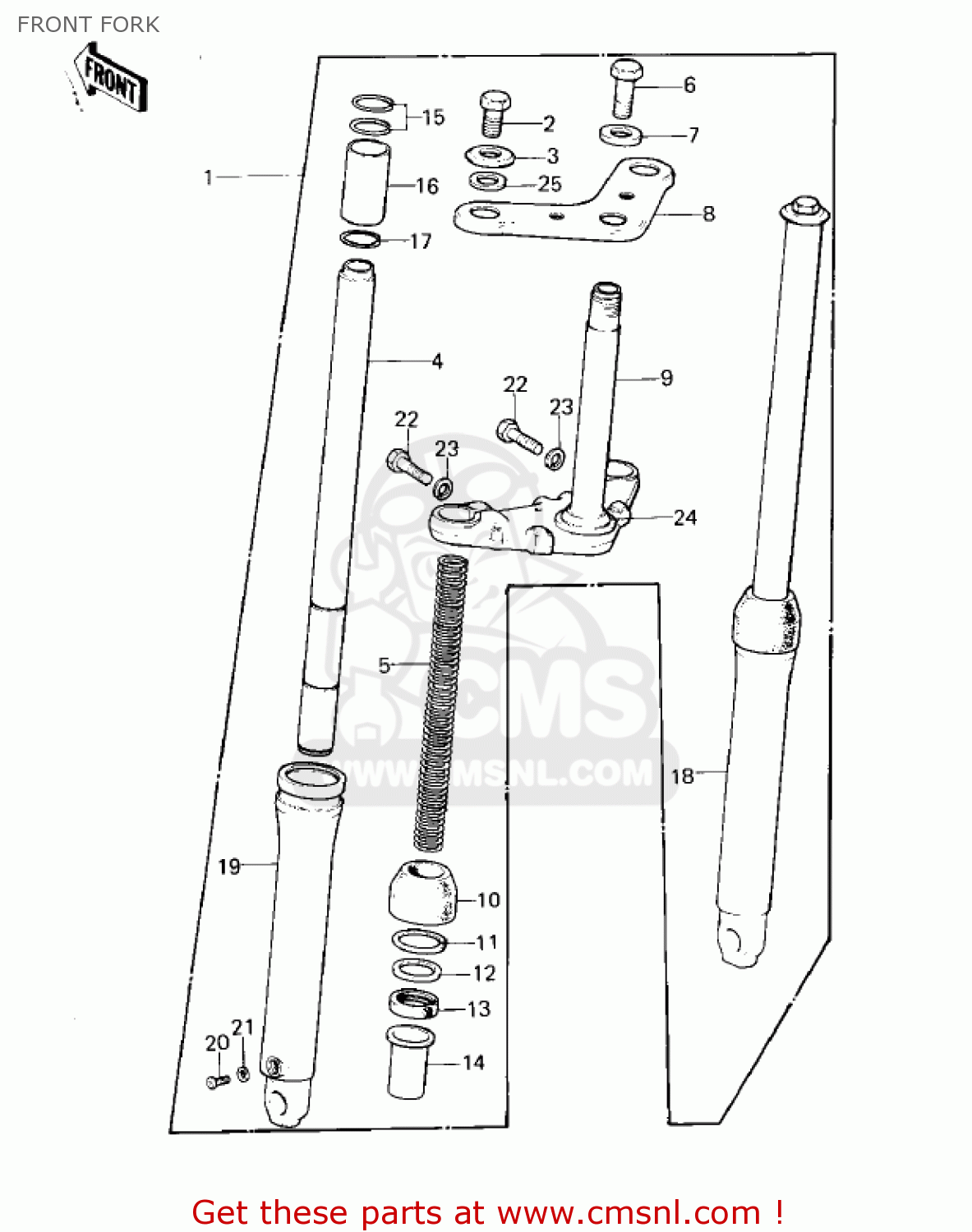FRONT FORK KD80-M1 KD80 1980