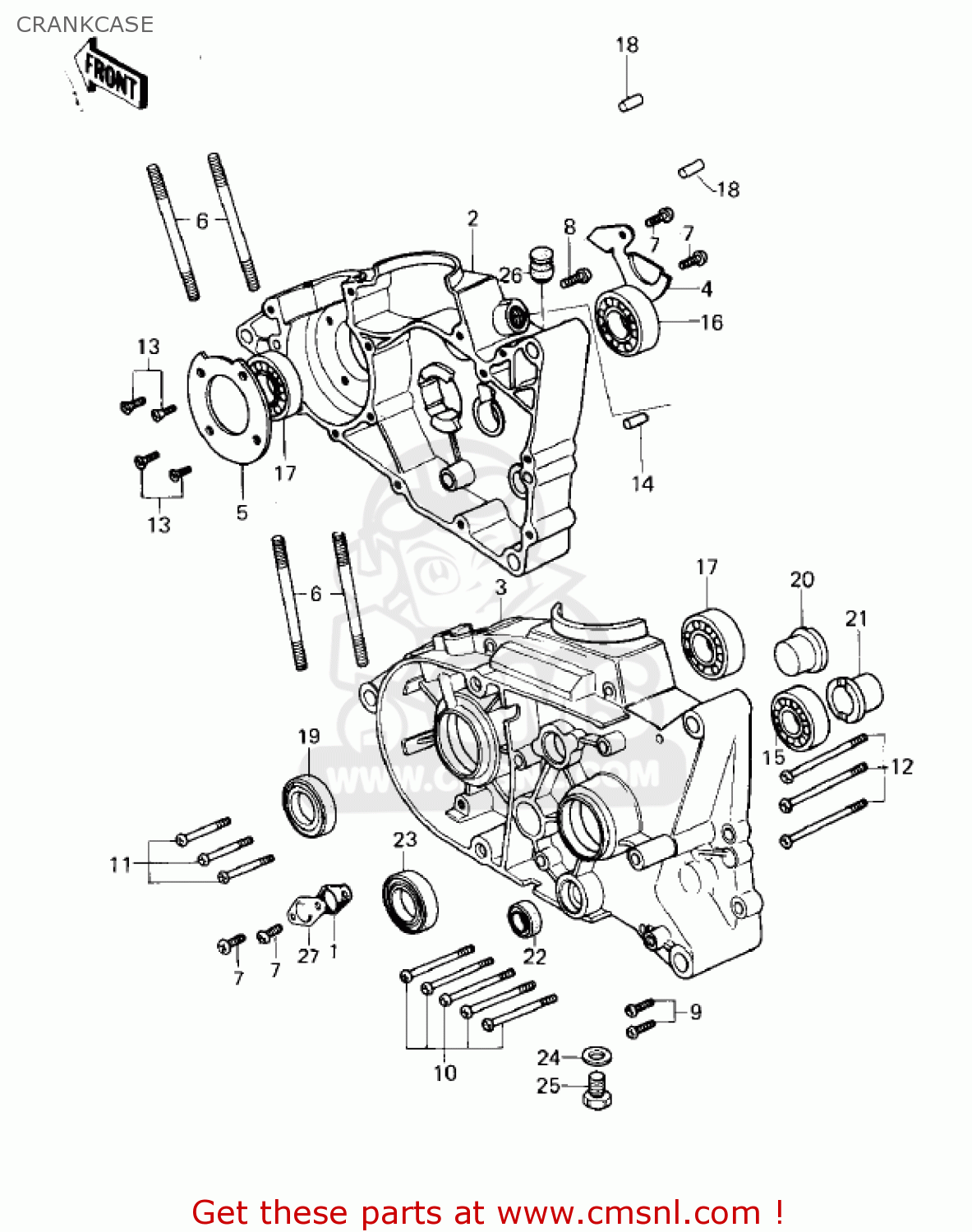 CRANKCASE KD80-M2 KD80 1981