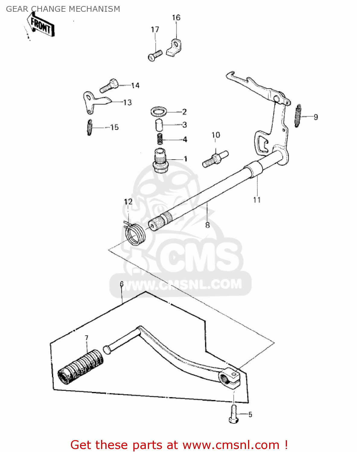 GEAR CHANGE MECHANISM KD80-M2 KD80 1981