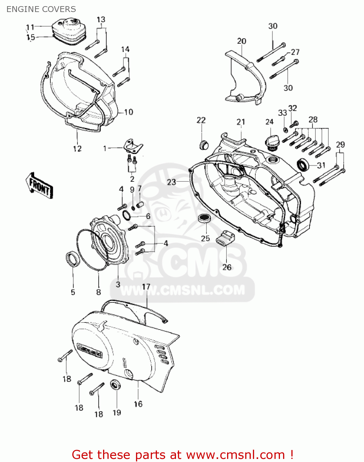 ENGINE COVERS KD80-M2 KD80 1981
