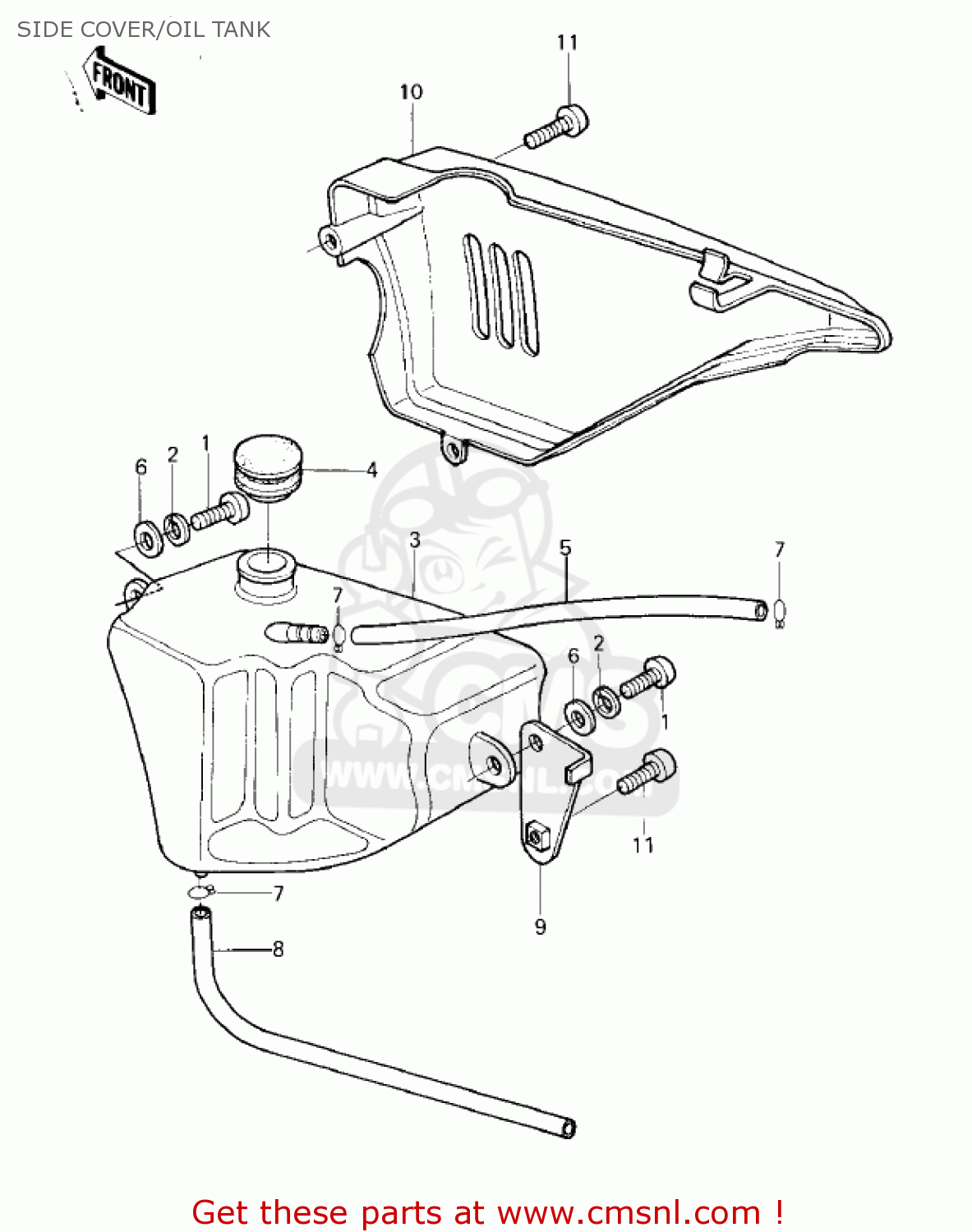 SIDE COVER/OIL TANK KD80-M2 KD80 1981