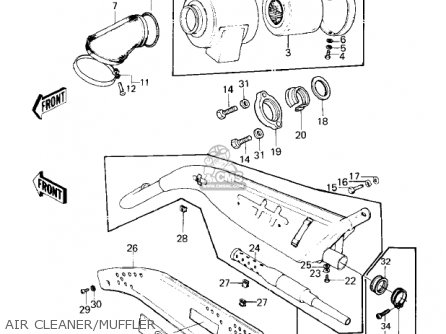 AIR CLEANER/MUFFLER - KD80-M2 KD80 1981