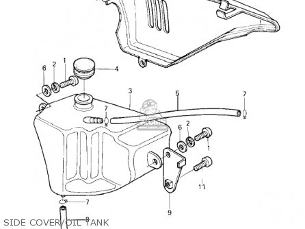 SIDE COVER/OIL TANK - KD80-M2 KD80 1981