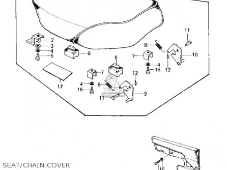 SEAT/CHAIN COVER - KD80-M2 KD80 1981