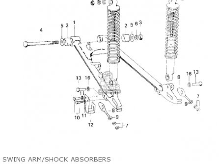 SWING ARM/SHOCK ABSORBERS - KD80-M2 KD80 1981