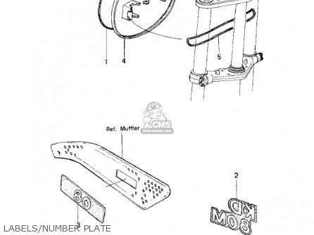 LABELS/NUMBER PLATE - KD80-M2 KD80 1981