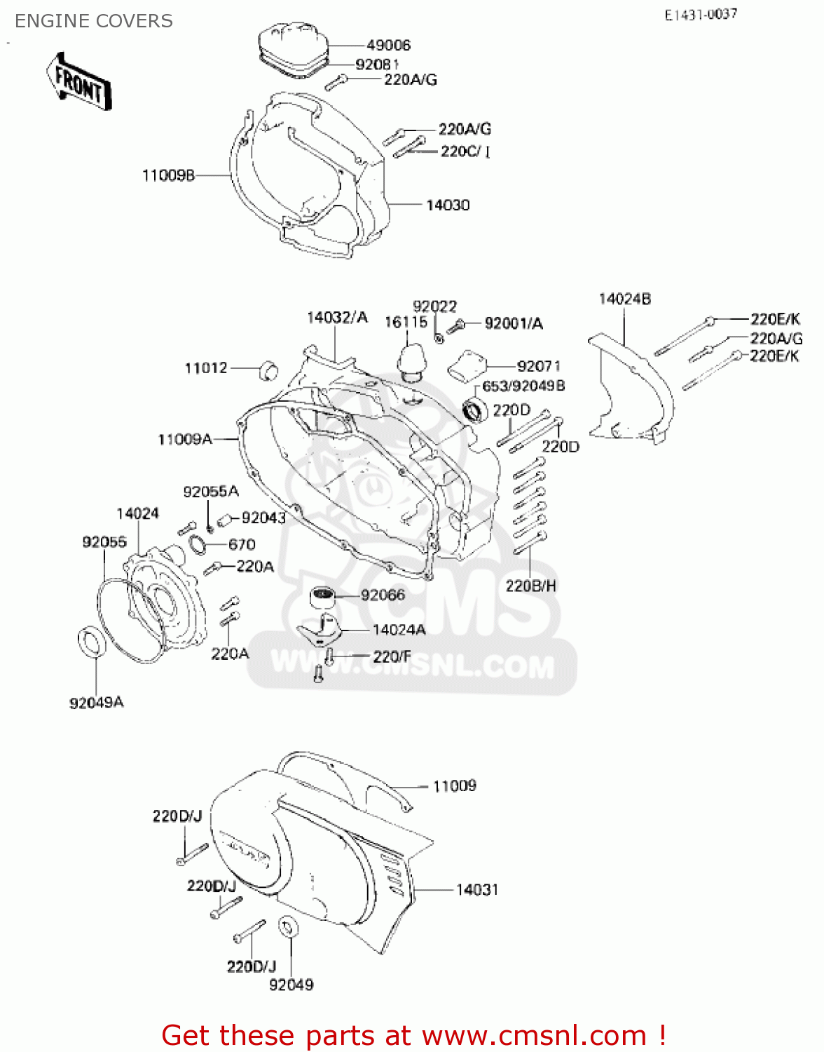ENGINE COVERS KD80-M3 KD80 1982 USA CN