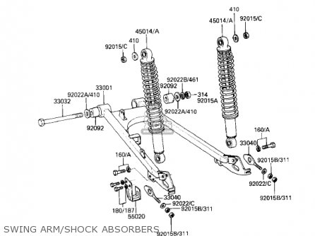 SWING ARM/SHOCK ABSORBERS - KD80-M3 KD80 1982 USA CN