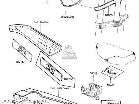 LABELS/NUMBER PLATE - KD80-M3 KD80 1982 USA CN