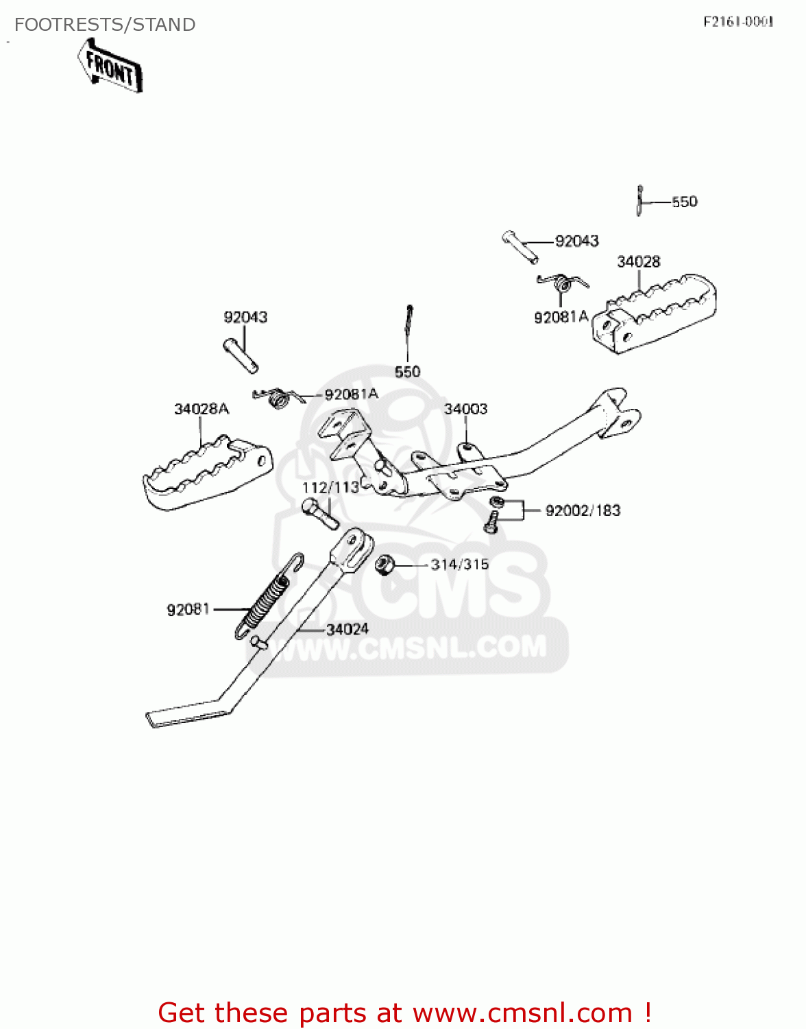 FOOTRESTS/STAND KD80-M4 KD80 1983