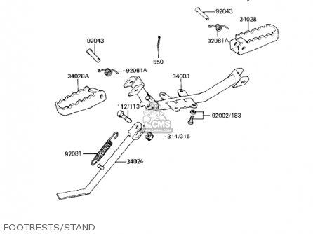 FOOTRESTS/STAND - KD80-M4 KD80 1983