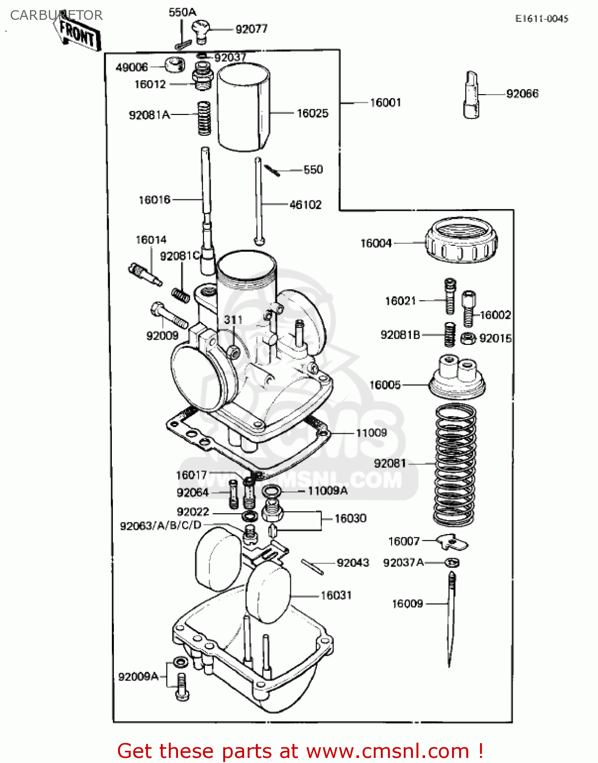 Kawasaki KD80-M5 KD80 1984 CARBURETOR - buy original CARBURETOR spares ...