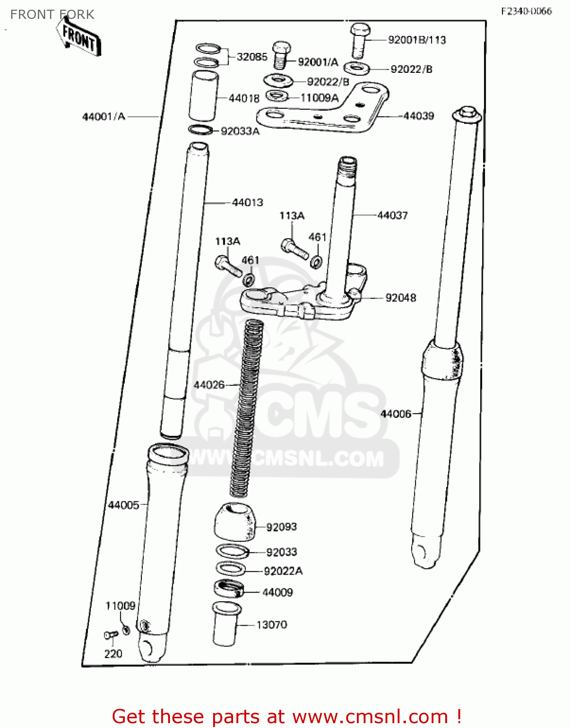 FRONT FORK KD80-M5 KD80 1984