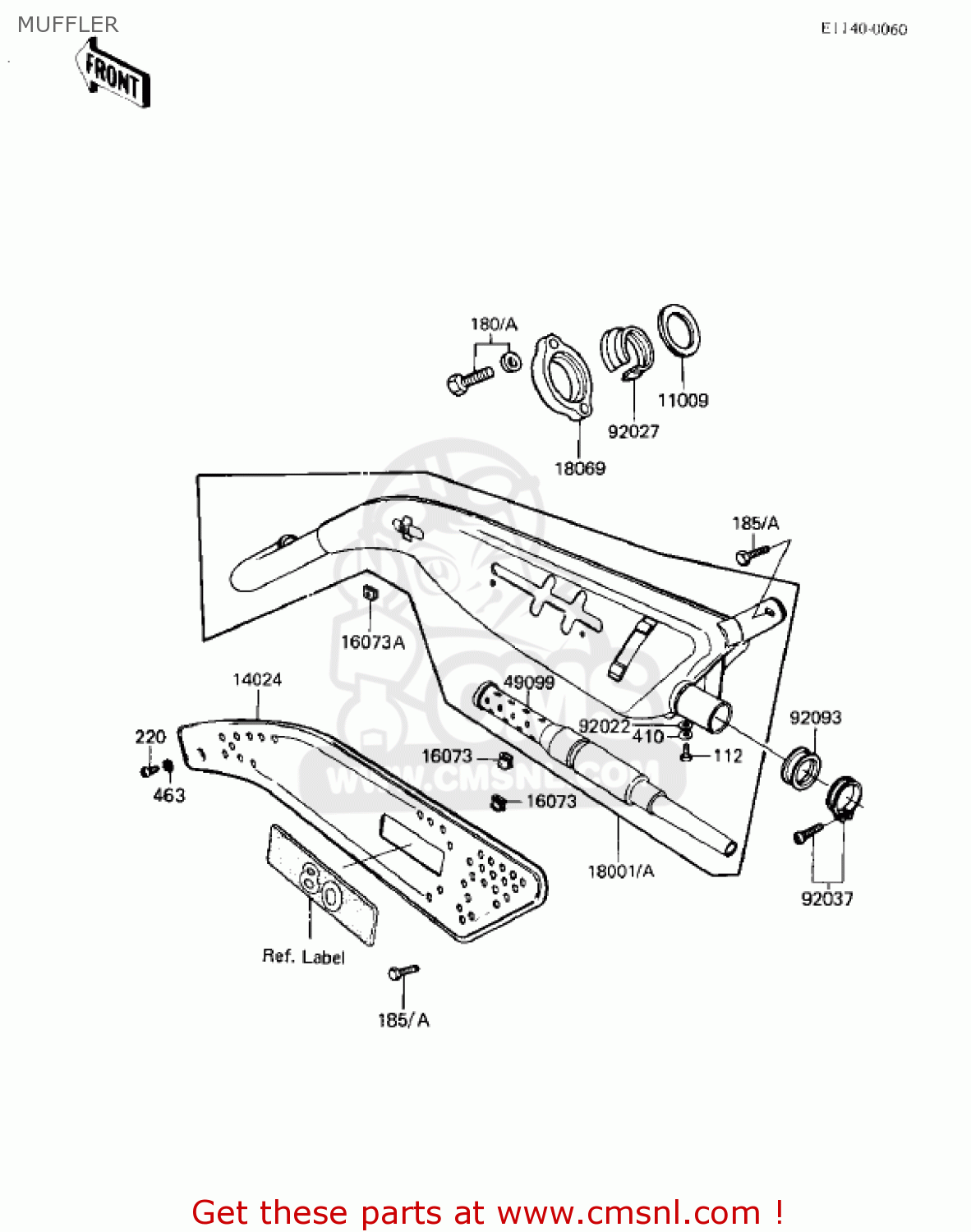 MUFFLER KD80-M5 KD80 1984