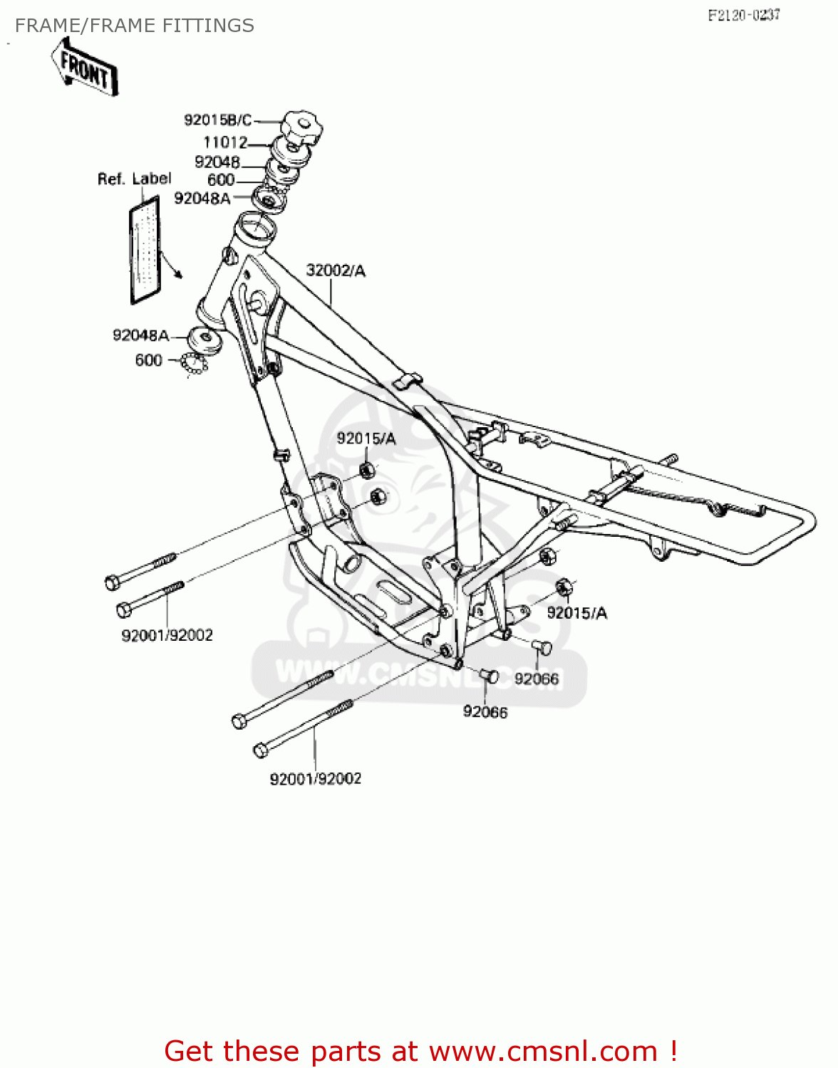 FRAME/FRAME FITTINGS KD80-M5 KD80 1984