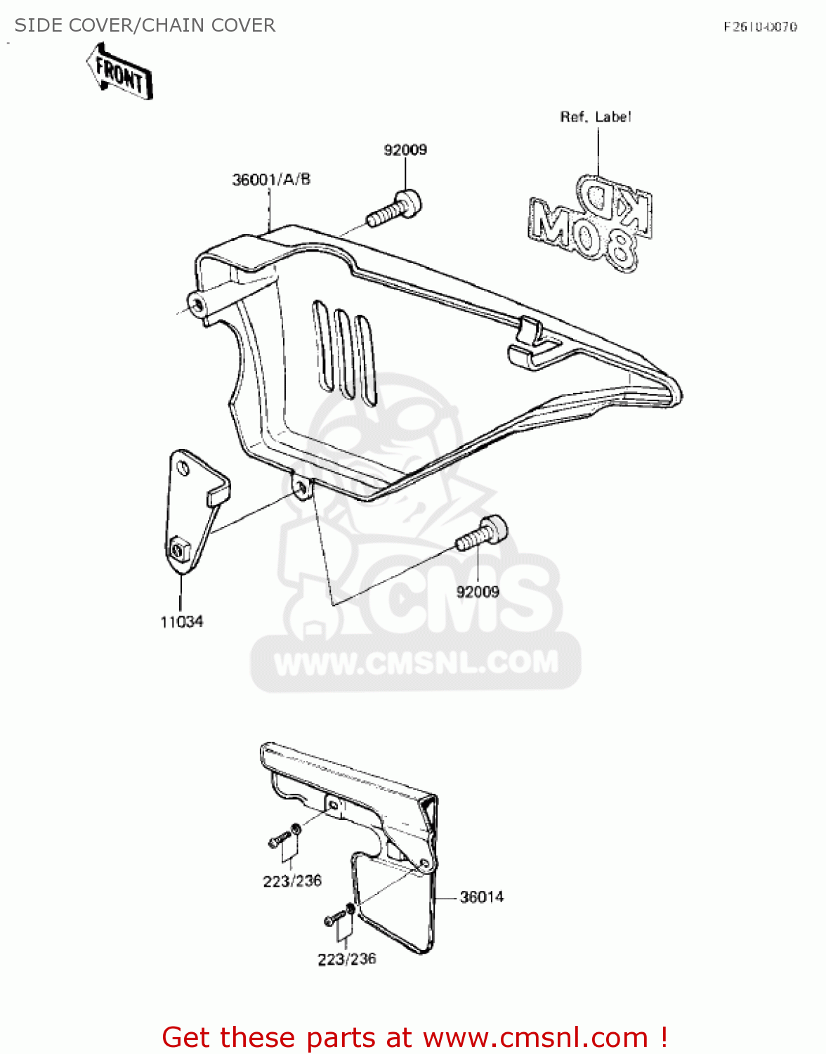 SIDE COVER/CHAIN COVER KD80-M5 KD80 1984