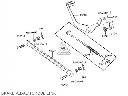 BRAKE PEDAL/TORQUE LINK - KD80-M5 KD80 1984