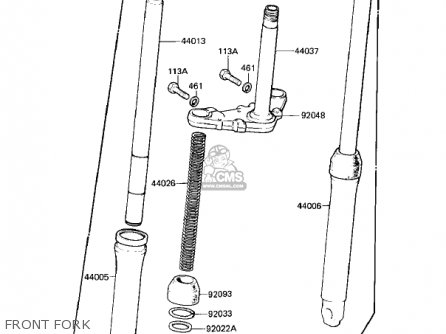 FRONT FORK - KD80-M5 KD80 1984