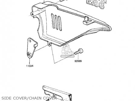 SIDE COVER/CHAIN COVER - KD80-M5 KD80 1984
