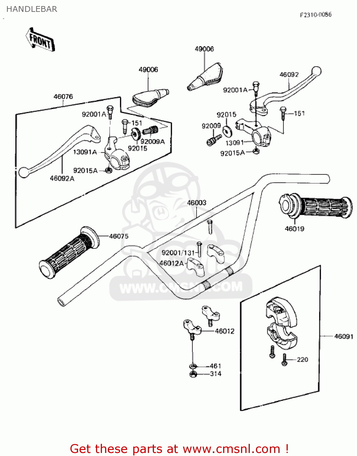 HANDLEBAR KD80-M6 KD80 1985