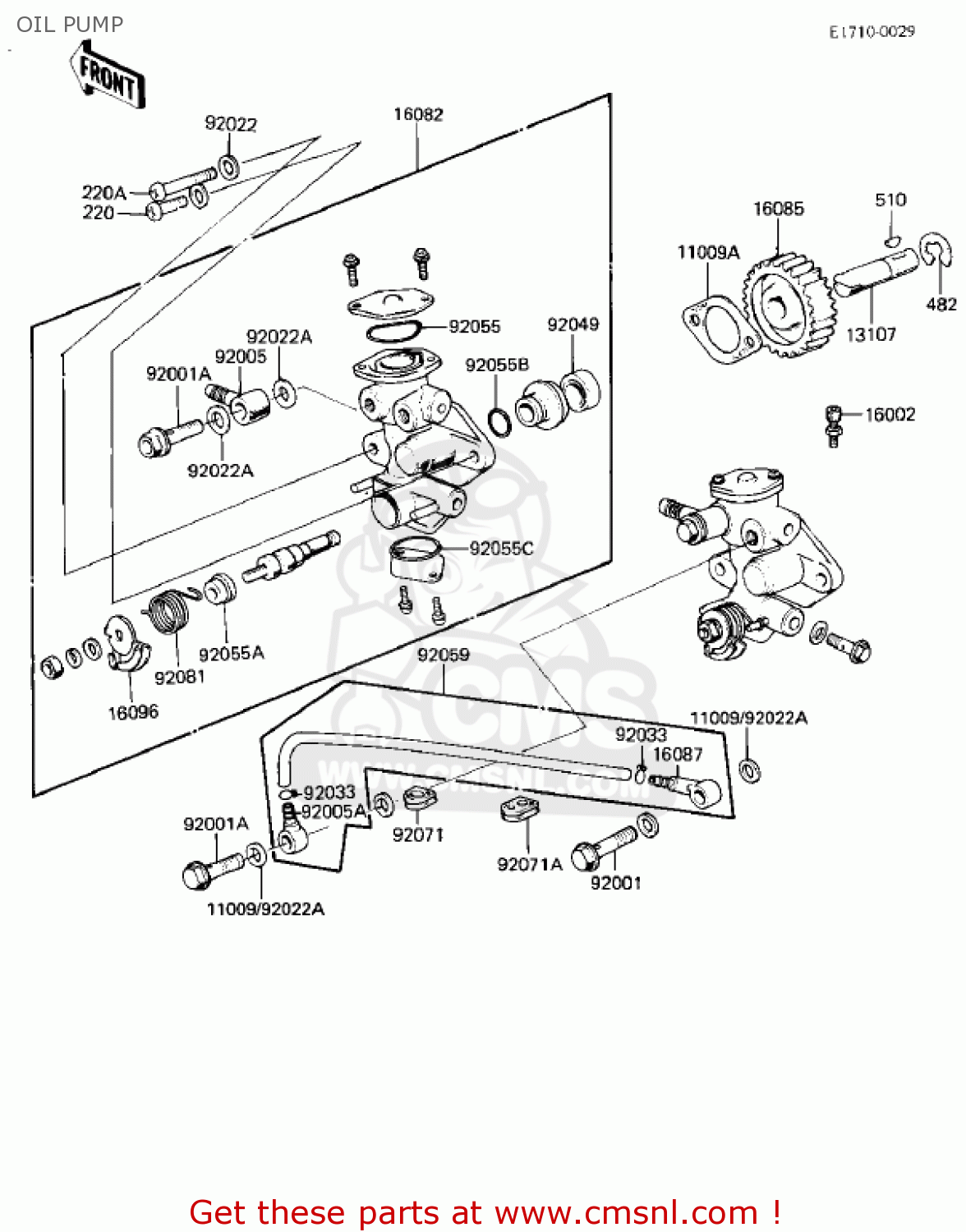 OIL PUMP KD80-M6 KD80 1985