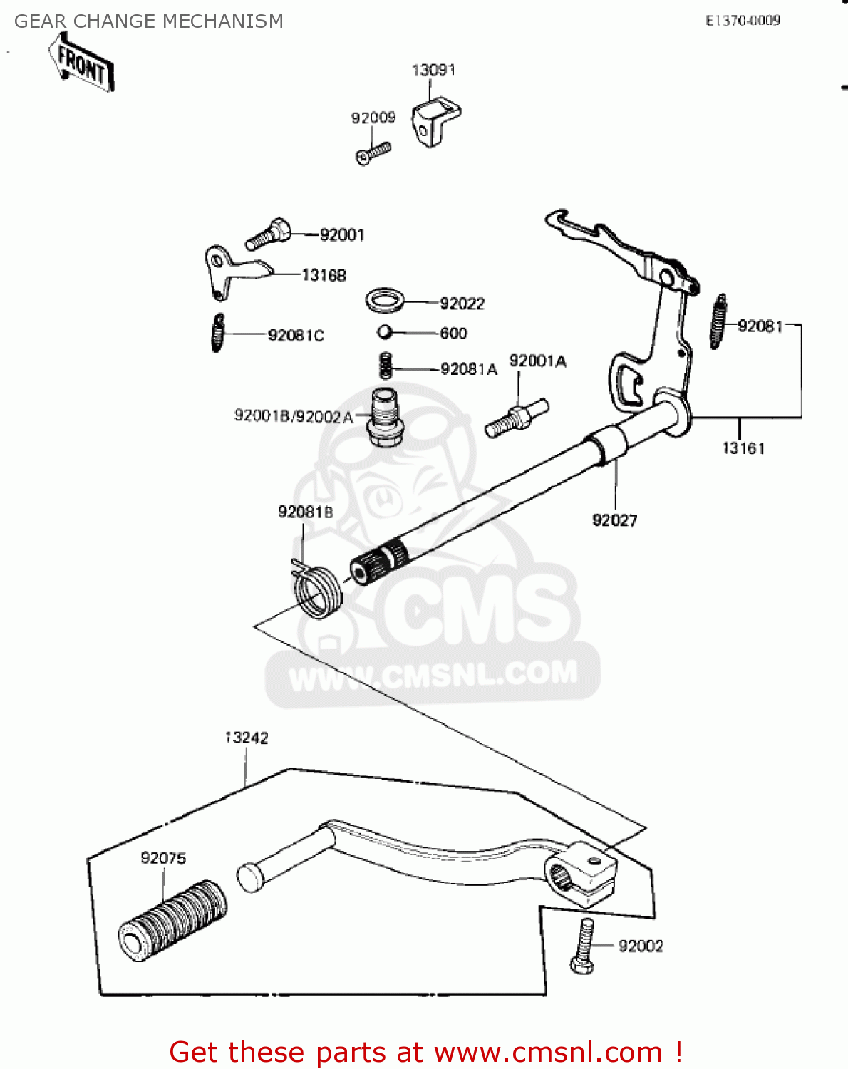 GEAR CHANGE MECHANISM KD80-M7 KD80 1986