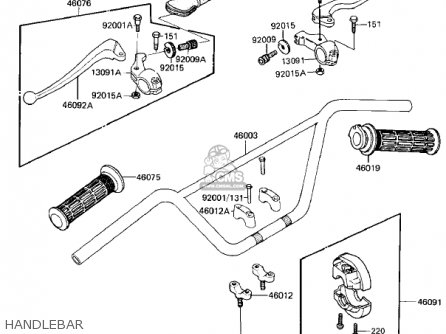 HANDLEBAR - KD80-M7 KD80 1986
