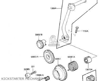 KICKSTARTER MECHANISM - KD80-M7 KD80 1986