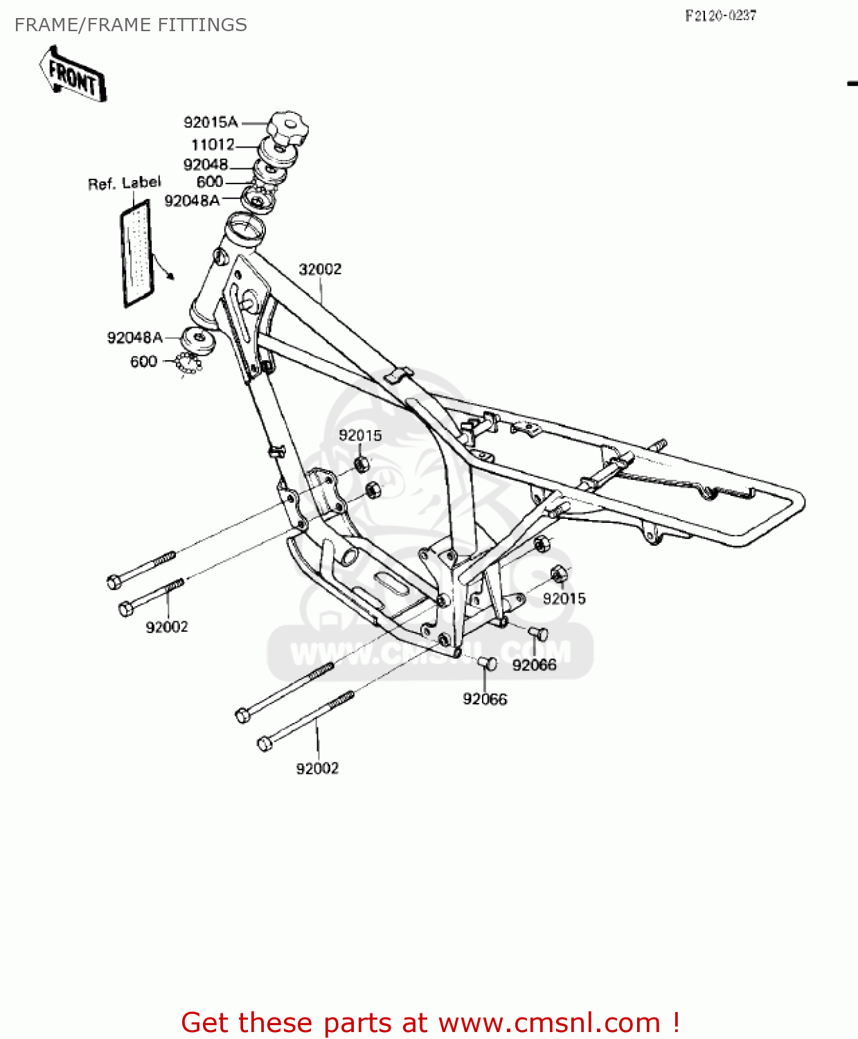 FRAME/FRAME FITTINGS KD80-M8 KD80 1987