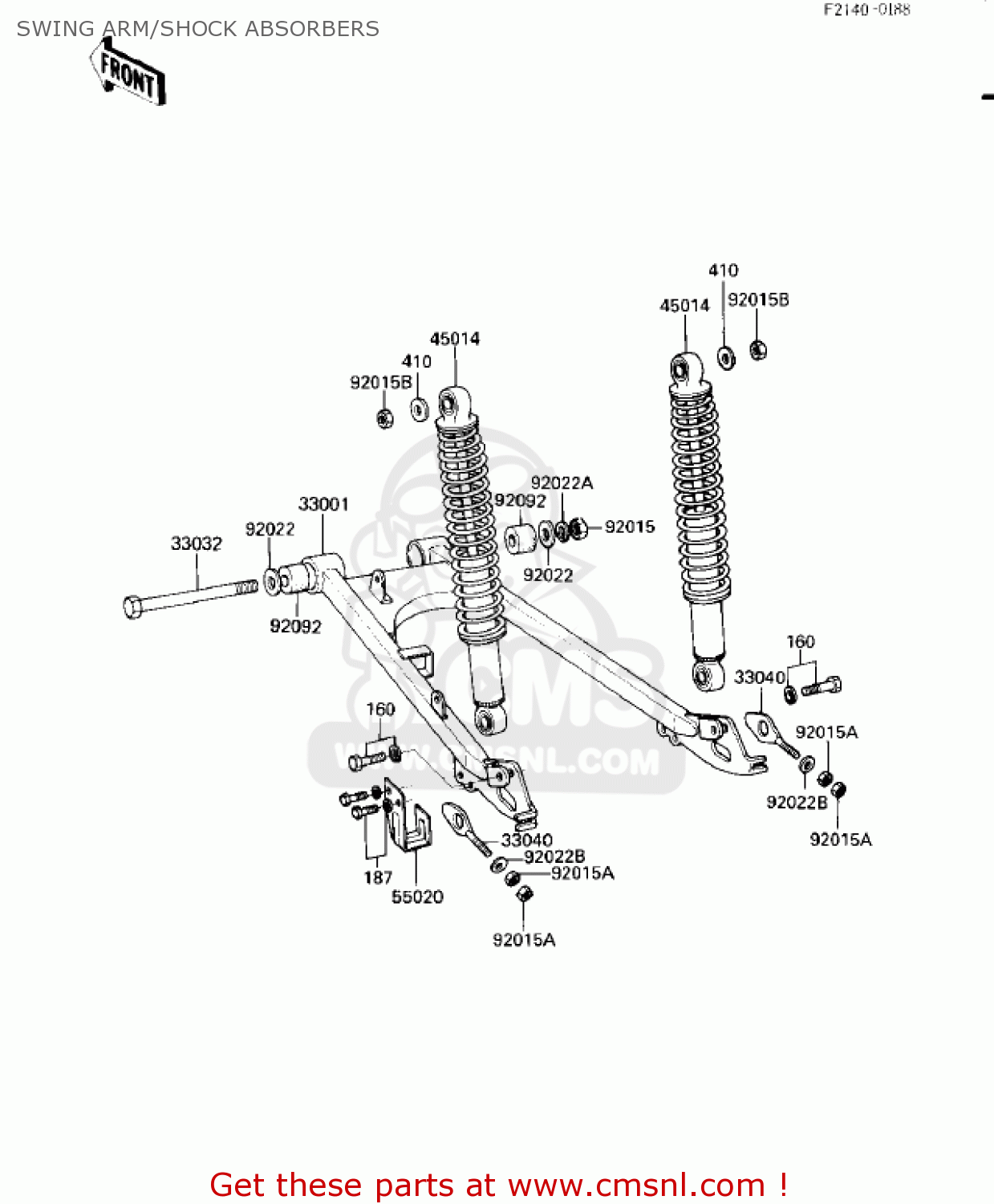 SWING ARM/SHOCK ABSORBERS KD80-M8 KD80 1987