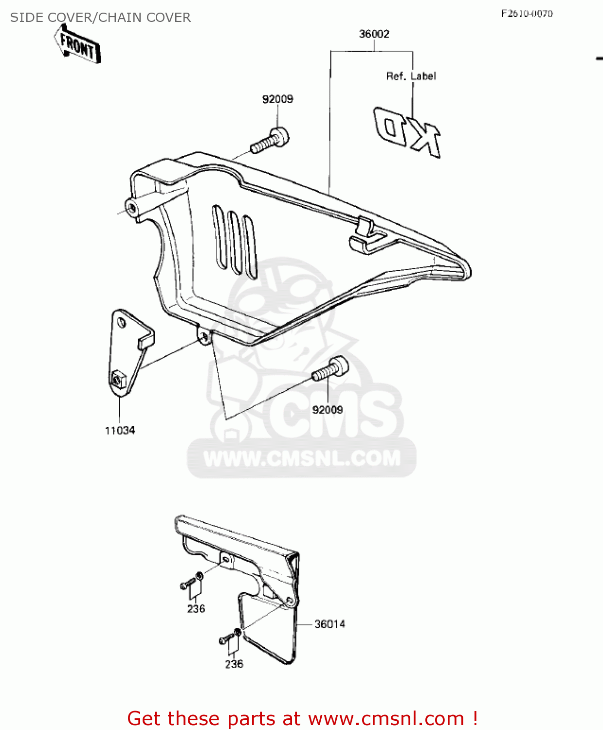 SIDE COVER/CHAIN COVER KD80-M8 KD80 1987