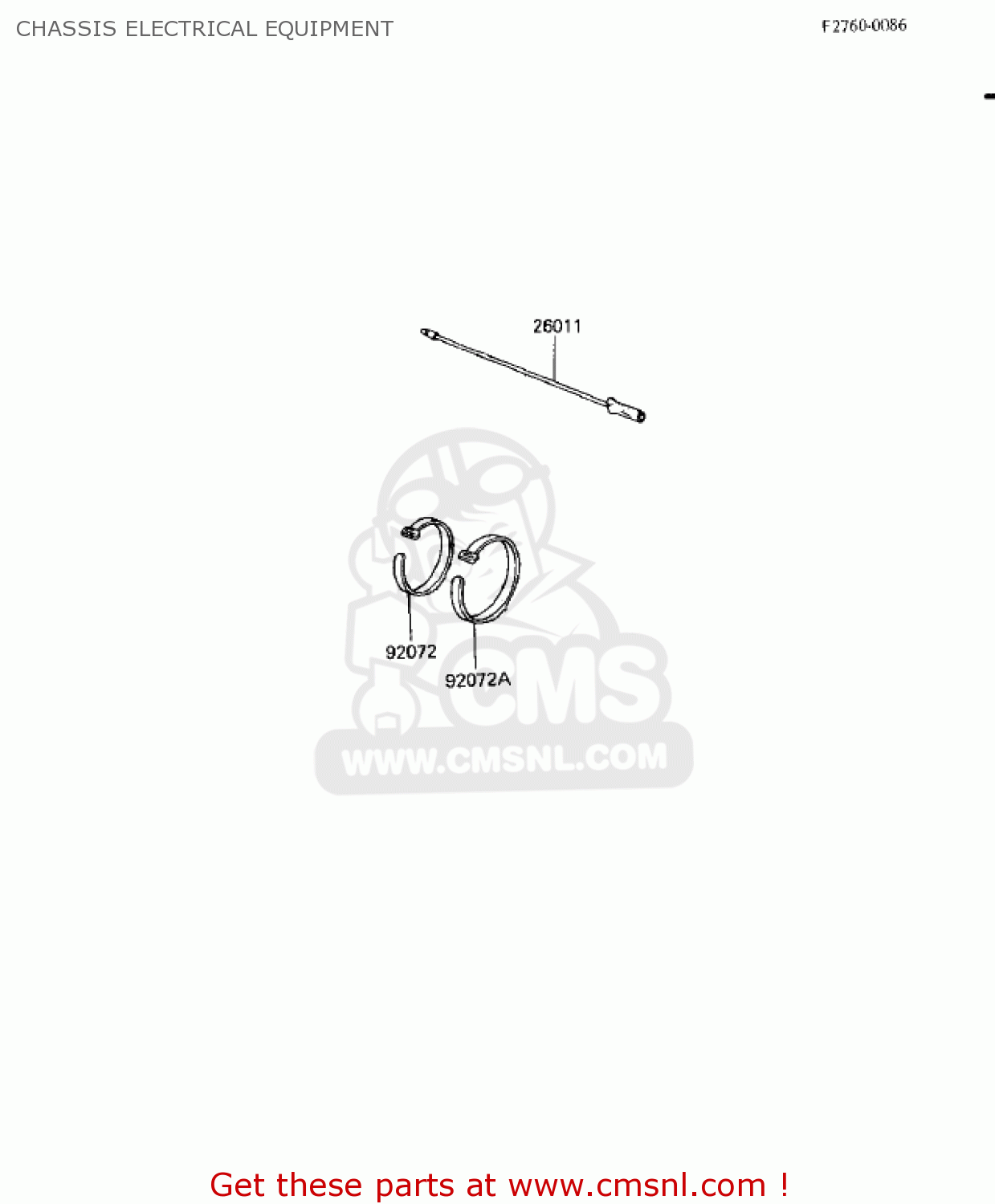 CHASSIS ELECTRICAL EQUIPMENT KD80-M8 KD80 1987