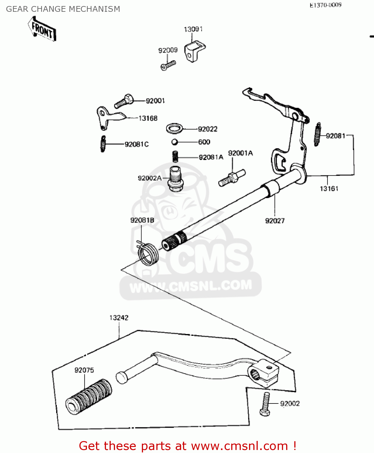 GEAR CHANGE MECHANISM KD80-M8 KD80 1987