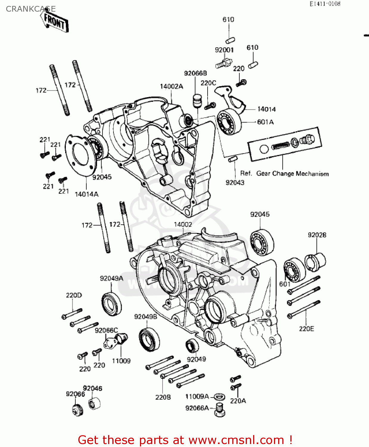 CRANKCASE KD80-M8 KD80 1987