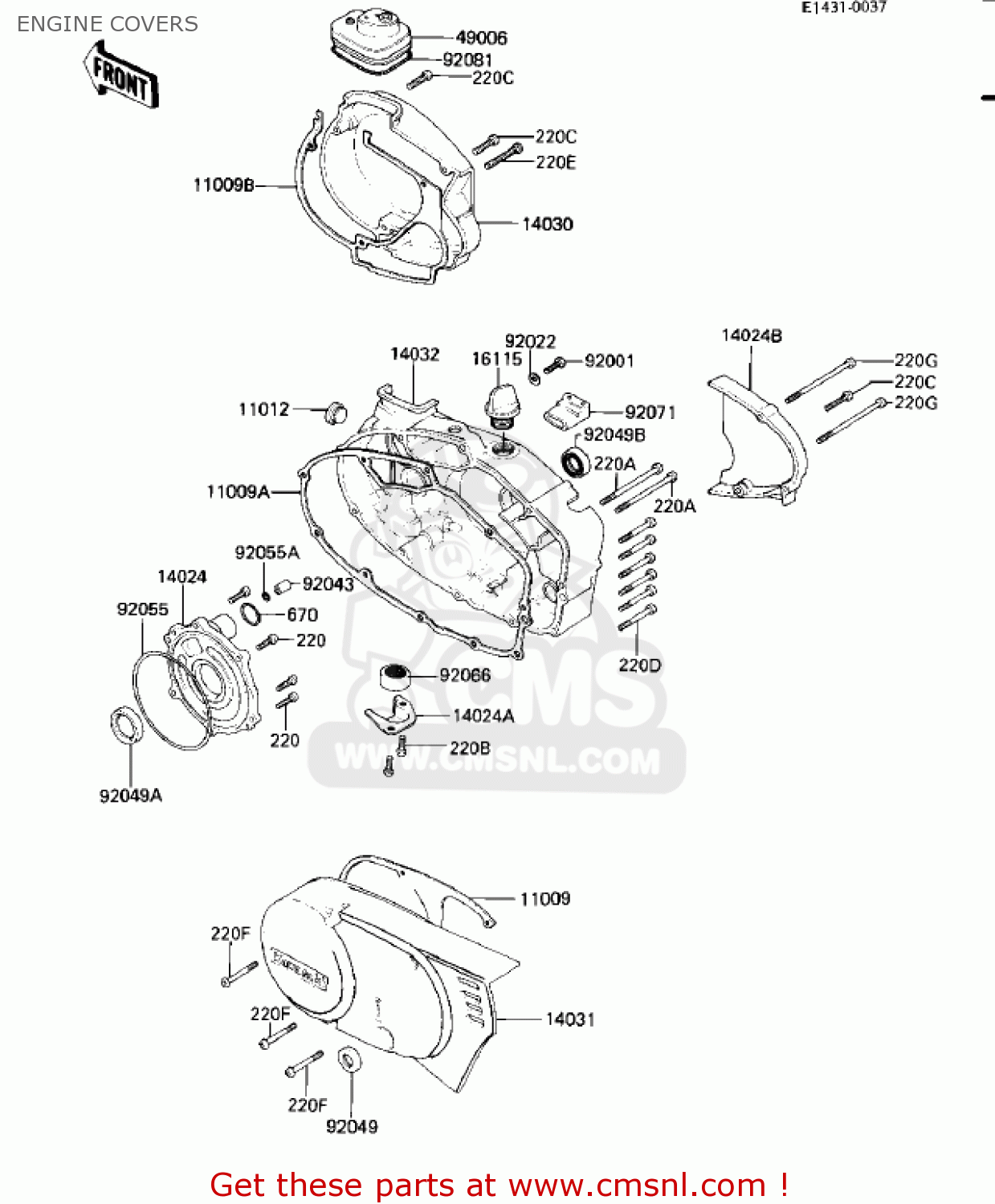 ENGINE COVERS KD80-M8 KD80 1987