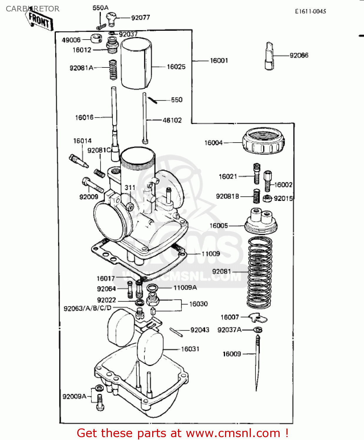 CARBURETOR KD80-M8 KD80 1987