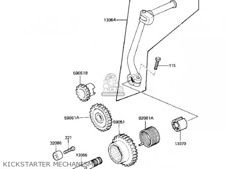 KICKSTARTER MECHANISM - KD80-M8 KD80 1987