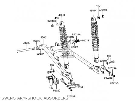SWING ARM/SHOCK ABSORBERS - KD80-M8 KD80 1987