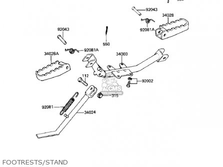 FOOTRESTS/STAND - KD80-M8 KD80 1987