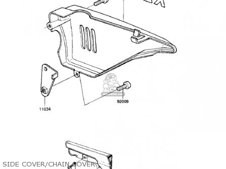 SIDE COVER/CHAIN COVER - KD80-M8 KD80 1987
