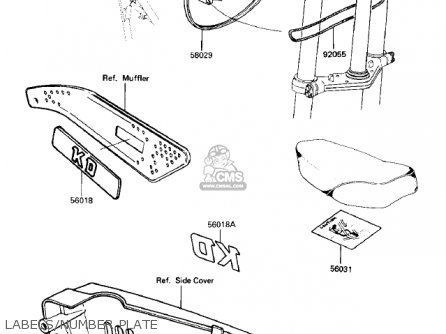 LABELS/NUMBER PLATE - KD80-M8 KD80 1987