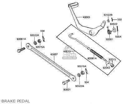 BRAKE PEDAL - KD80-M8 KD80 1987